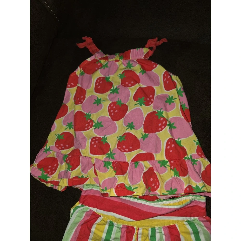 Gymboree strawberry sweetheart top size 2t‎ shorts size 18 24 months